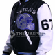 Illustration for article titled New Arrival The Jasperz Beverly Hills Cop Axel Foley Detroit Lion Wool-Leather Sleeves Jacket Get 40% OFF Sale!